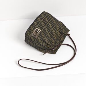 (SOLD) genuine pre-owned Fendi vintage FF canvas small bucket bag