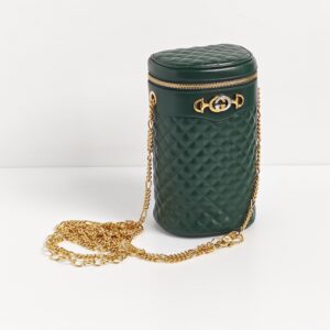 genuine (like-new) Gucci dark green zumi chain vanity bag