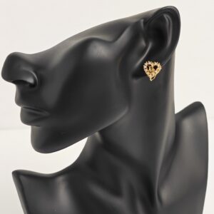 (SOLD) genuine (like-new) Dior vintage heart clip earrings