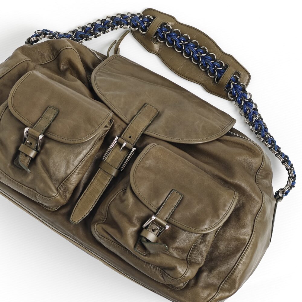 genuine pre-owned Balenciaga chain pockets hobo bag