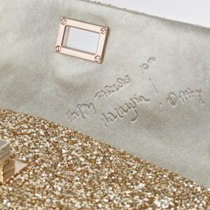 genuine pre-owned Anya Hindmarch “Anniversary Edition” XL valorie glitter clutch
