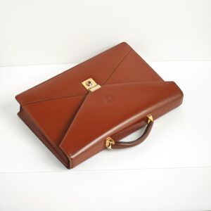 genuine pre-owned Loewe vintage box leather briefcase