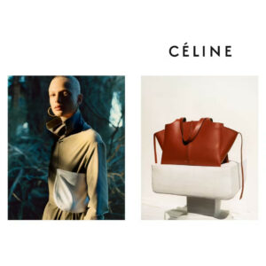(SOLD) genuine (like-new) Celine bicolour trifold bag