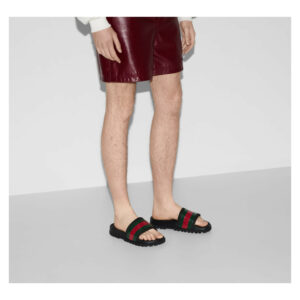 genuine (unworn) Gucci rubber web slide mens sandals (9 UK)