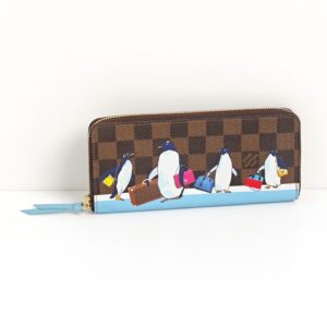 genuine (unused) Louis Vuitton christmas penguins damier clémence wallet