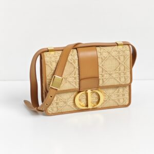 (SOLD) genuine (almost-new) Dior raffia cannage medium “30 Montaigne”