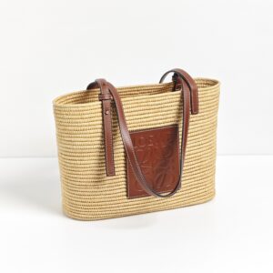 (SOLD) genuine (like-new) Loewe paula’s ibiza small square basket bag