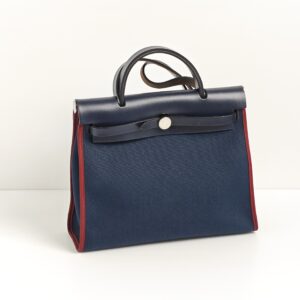 (Reserved) genuine pre-owned Hermès herbag zip 31 – bleu marine + rouge H