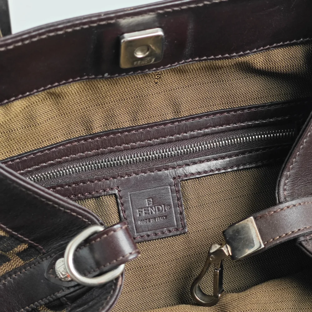 (Unavailable) genuine pre-owned Fendi vintage FF monogram tote - Image 8