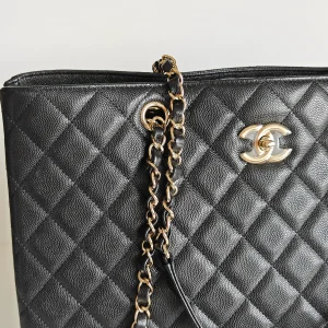 (Unavailable) genuine (like-new) Chanel caviar shopping tote
