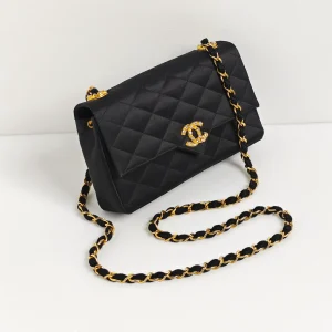 (Unavailable) genuine pre-owned Chanel 1987 vintage rhinestones satin mini flap