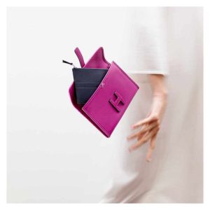 (Unavailable) genuine (like-new) Hermès jige duo clutch wallet