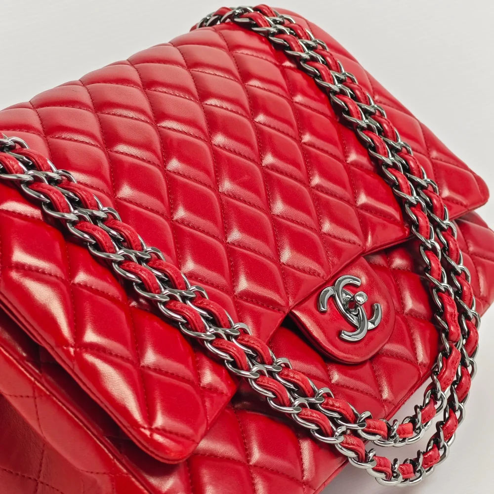 (Unavailable) genuine pre-owned Chanel lambskin maxi classic flap - Image 3