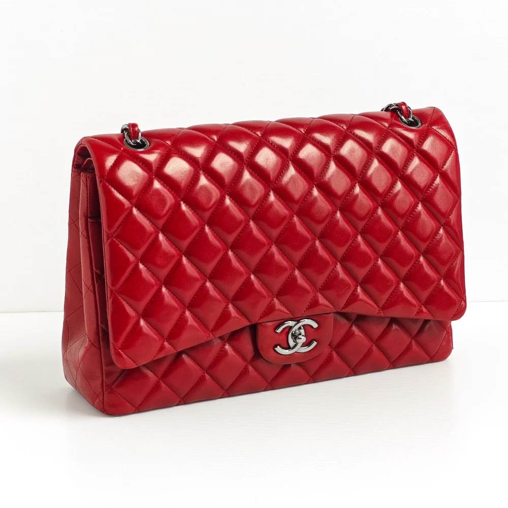 (Unavailable) genuine pre-owned Chanel lambskin maxi classic flap - Image 4
