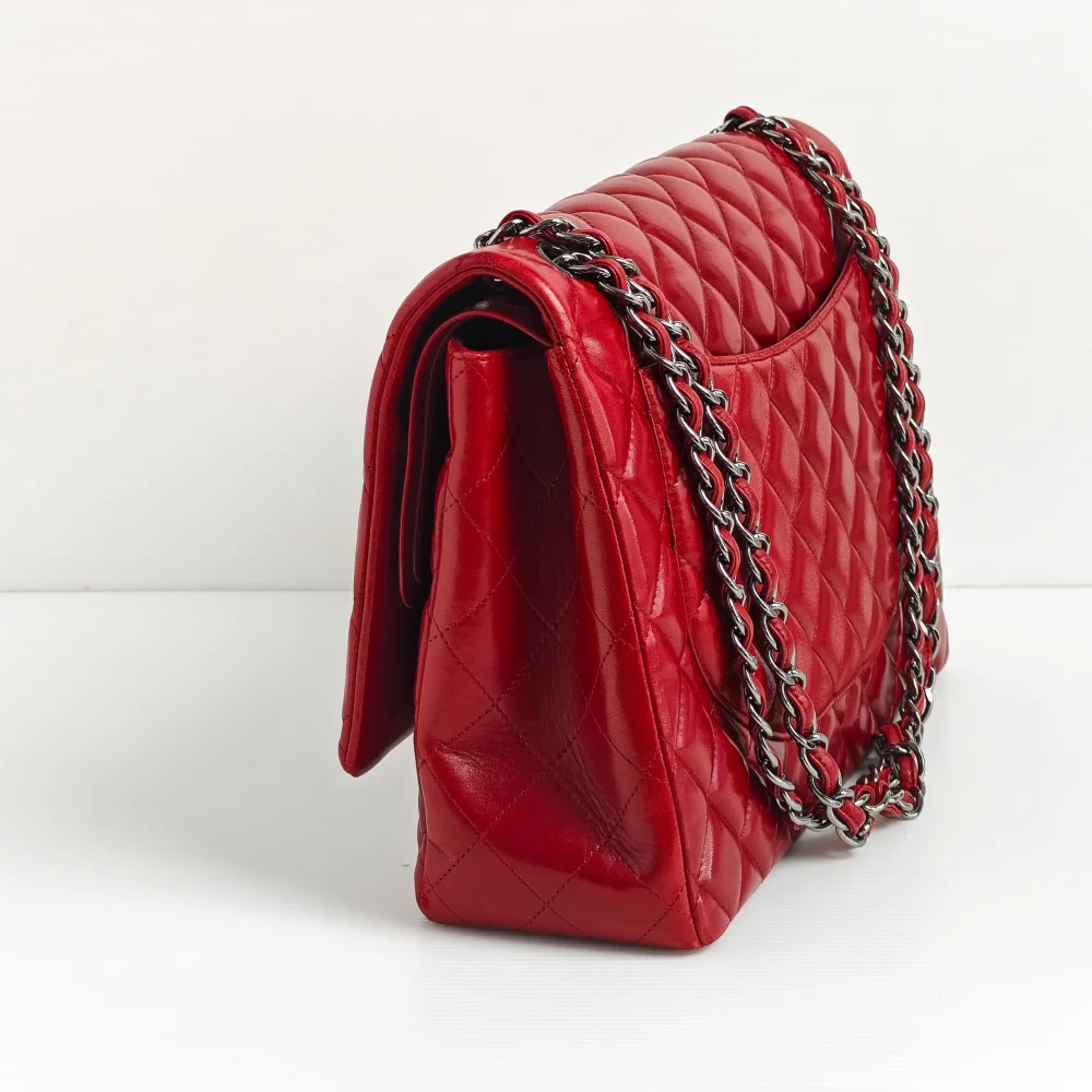 (Unavailable) genuine pre-owned Chanel lambskin maxi classic flap - Image 7