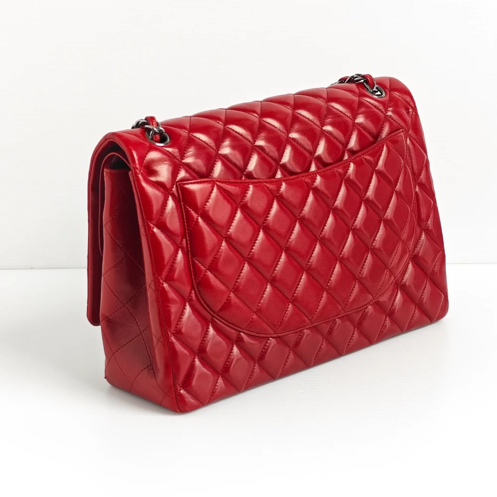 (Unavailable) genuine pre-owned Chanel lambskin maxi classic flap - Image 8