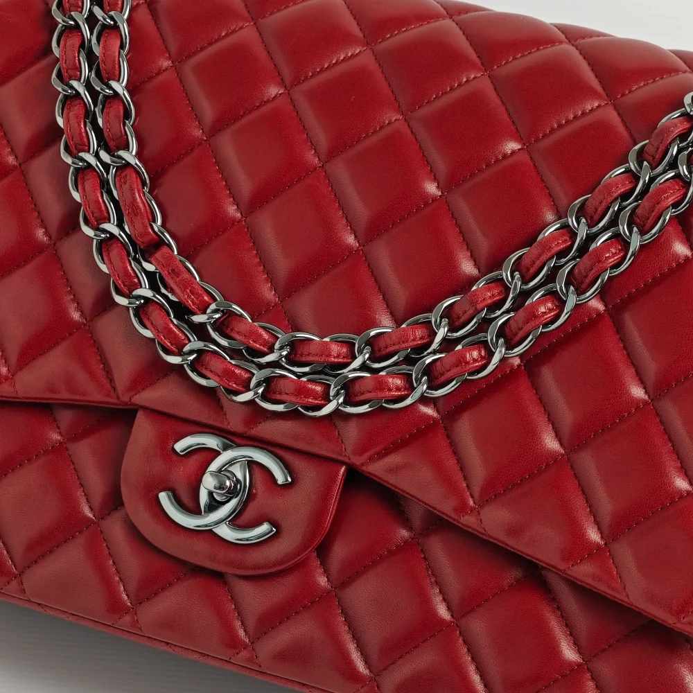 (Unavailable) genuine pre-owned Chanel lambskin maxi classic flap - Image 5