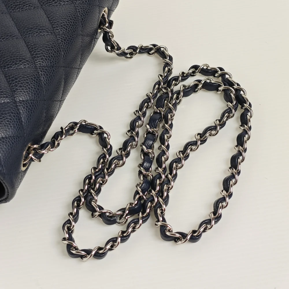 (Unavailable) genuine (like-new) Chanel caviar rectangular mini flap - Image 8