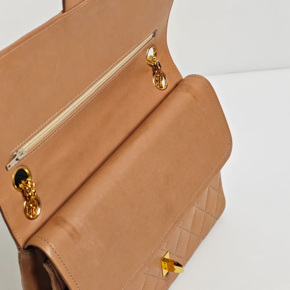 (Unavailable) genuine pre-owned Chanel 1980s vintage medium mademoiselle flap - Image 9