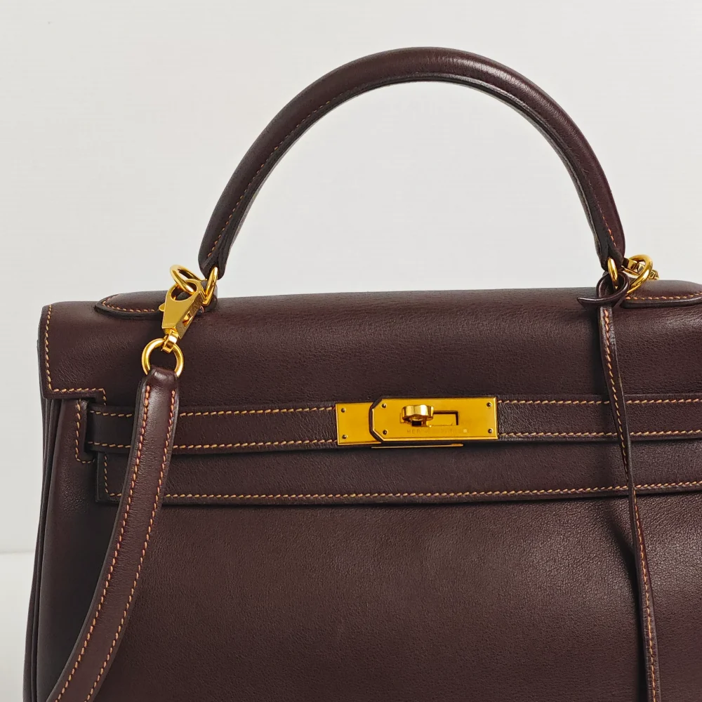 (Unavailable) genuine pre-owned Hermès vintage kelly 32 - havane - Image 2