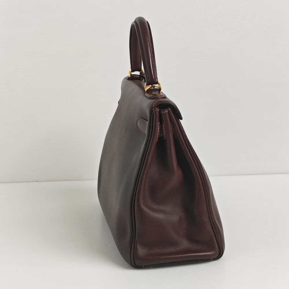 (Unavailable) genuine pre-owned Hermès vintage kelly 32 - havane - Image 4