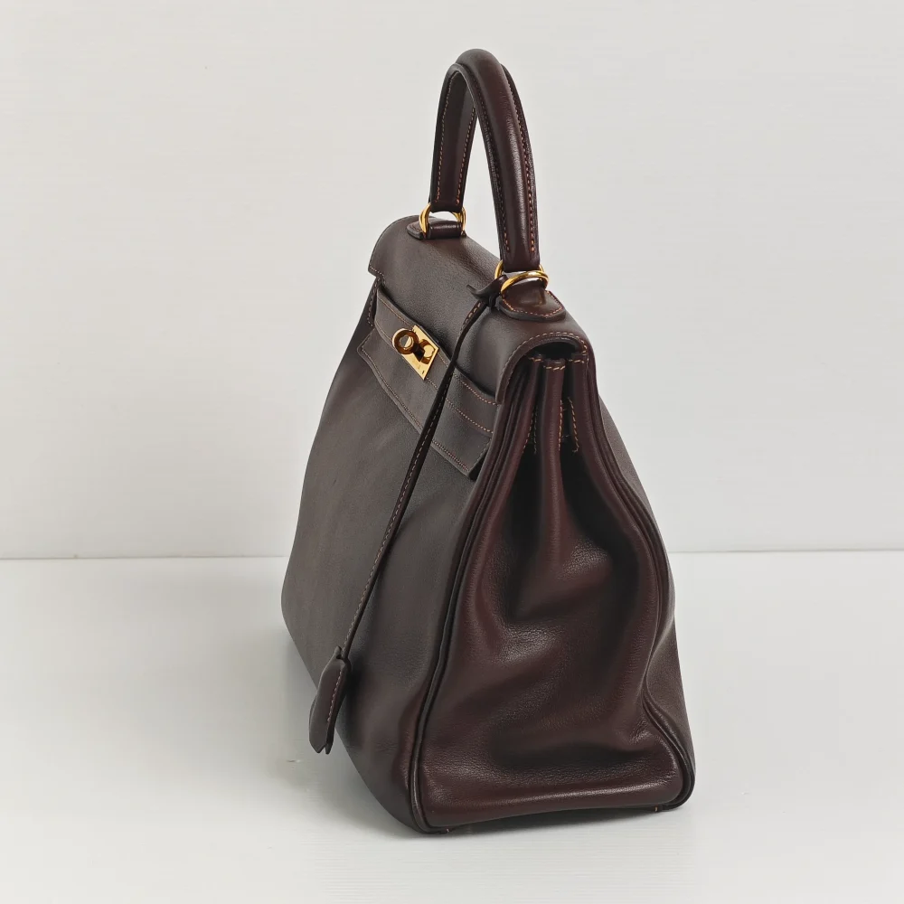 (Unavailable) genuine pre-owned Hermès vintage kelly 32 - havane - Image 3