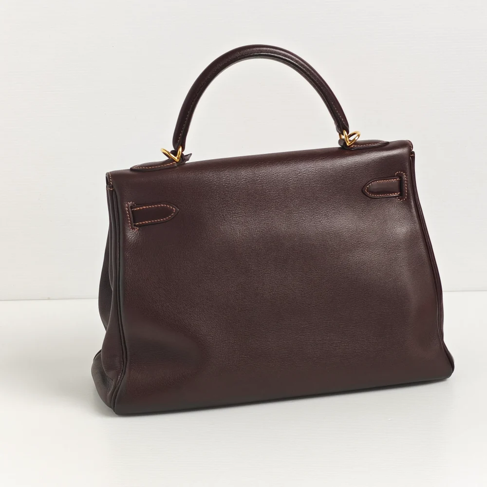 (Unavailable) genuine pre-owned Hermès vintage kelly 32 - havane - Image 5