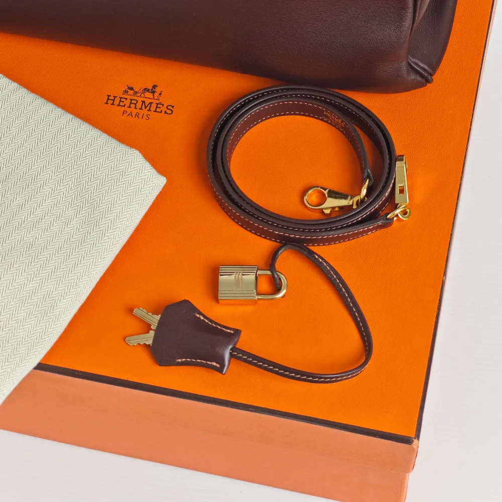(Unavailable) genuine pre-owned Hermès vintage kelly 32 - havane - Image 8