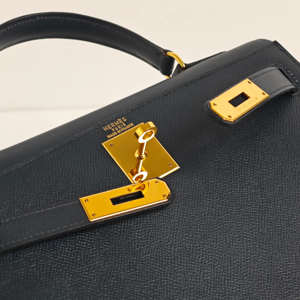 genuine pre-owned Hermès vintage sellier kelly 28 - indigo - Image 3