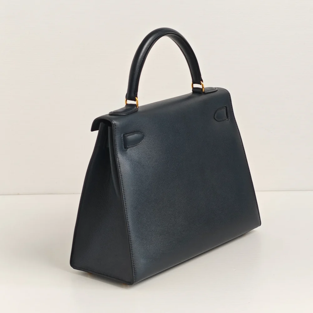 genuine pre-owned Hermès vintage sellier kelly 28 - indigo - Image 8