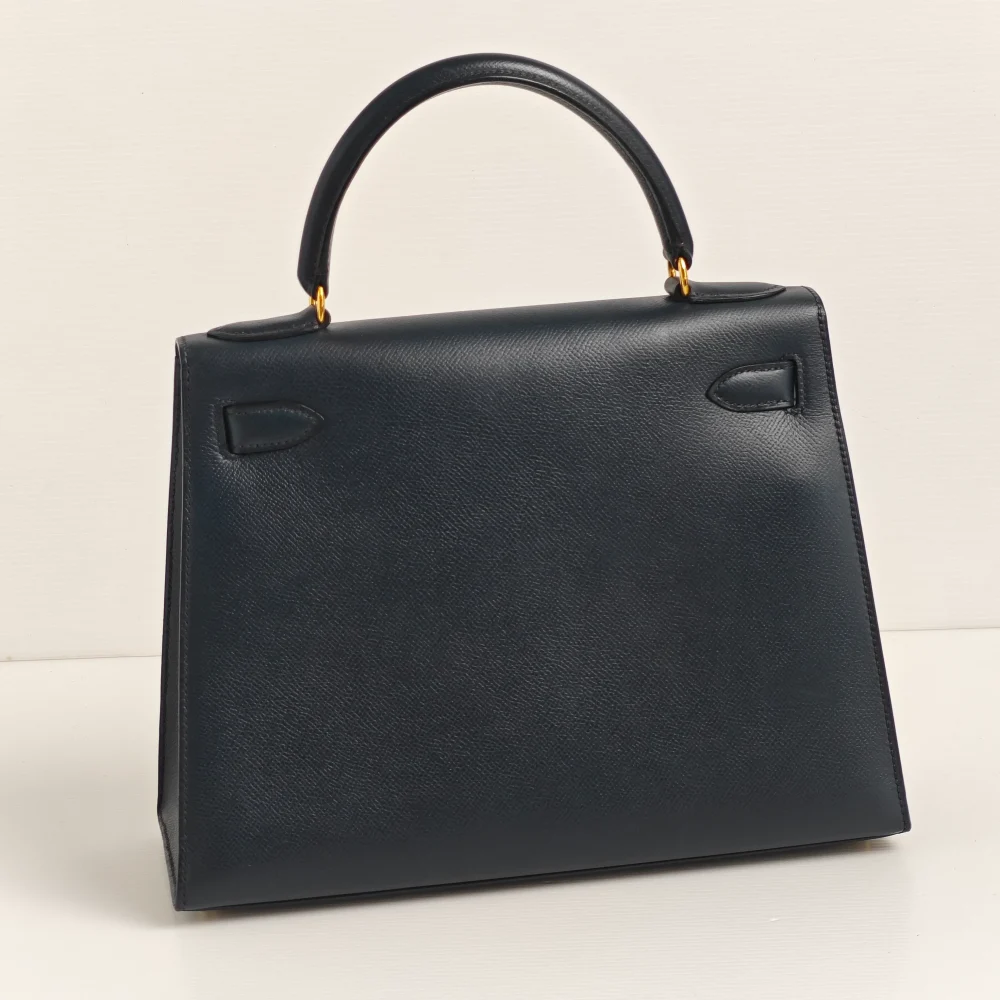 genuine pre-owned Hermès vintage sellier kelly 28 - indigo - Image 9