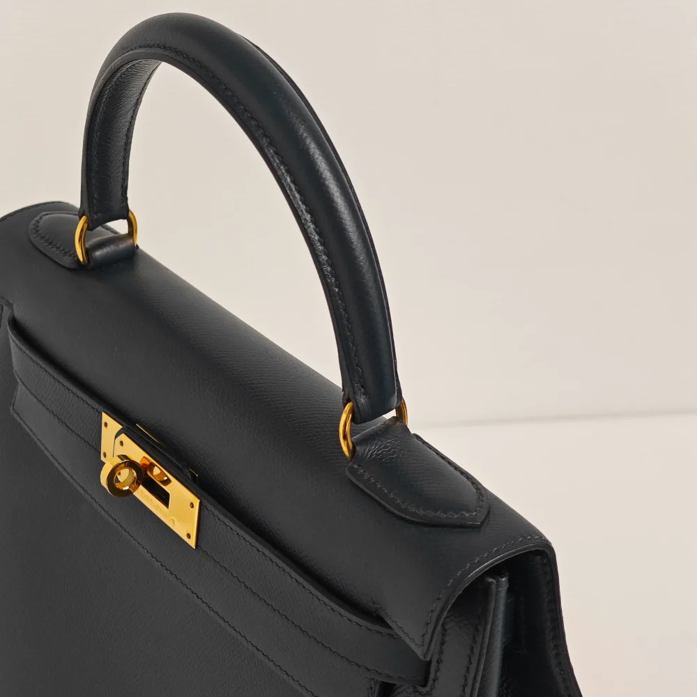 genuine pre-owned Hermès vintage sellier kelly 28 - indigo - Image 5