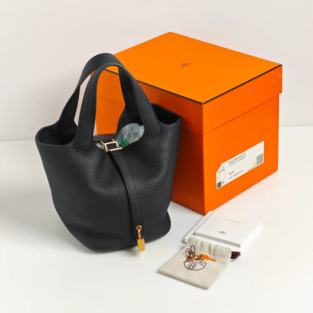 (Unavailable) genuine (almost-new) Hermès picotin 18 - black - Image 8