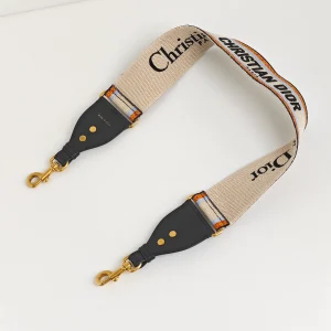 genuine (like-new) Dior shoulder strap (orange/blue/beige)