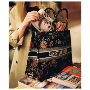 genuine (like-new) Dior floral large book tote