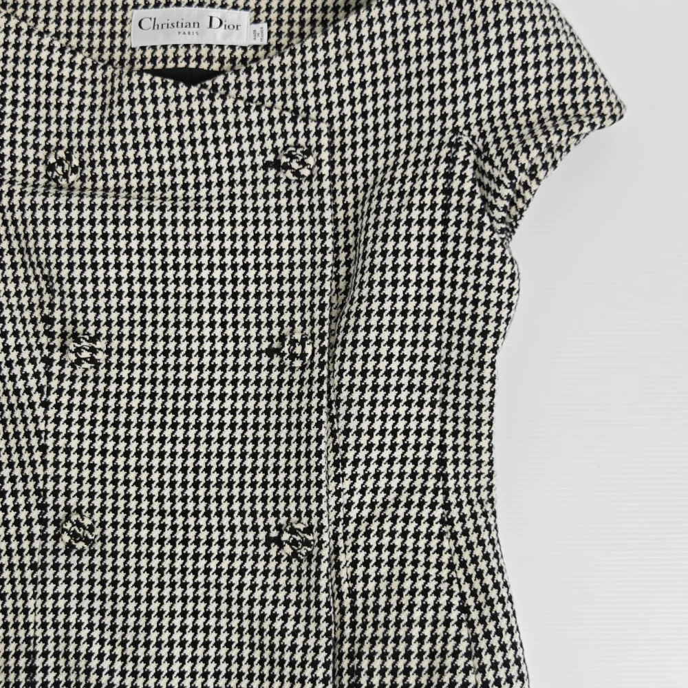 genuine pre-owned Dior houndstooth wool top (size 38) - Image 3