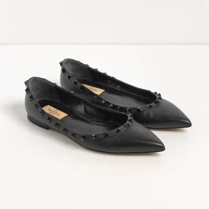 genuine pre-owned Valentino rockstud ballerinas (38)