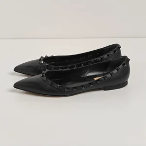 genuine pre-owned Valentino rockstud ballerinas (38)