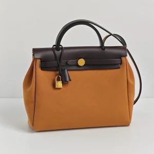 genuine (like-new) Hermès herbag verso 31 – ebene + dune + etoupe