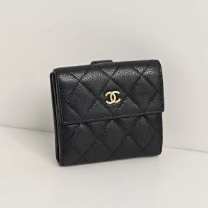 genuine pre-owned Chanel small bifold wallet