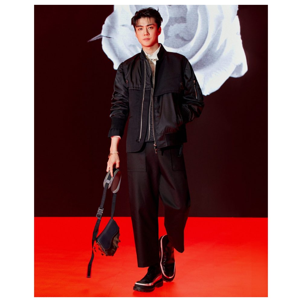 genuine pre-owned Dior x Sacai saddle bag - Image 2