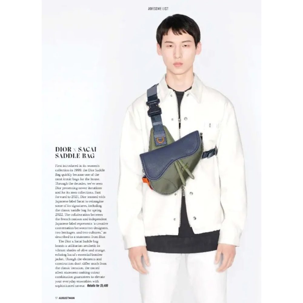 genuine pre-owned Dior x Sacai saddle bag - Image 4