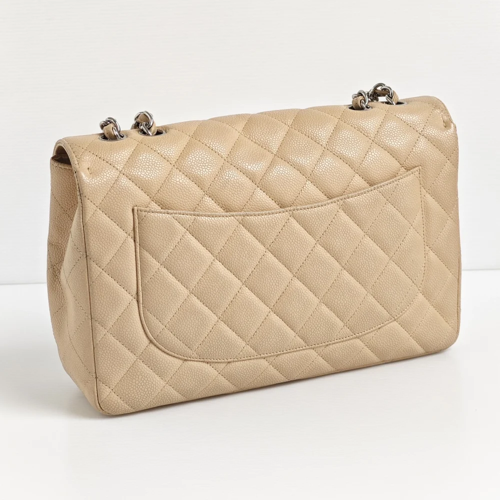 genuine pre-owned Chanel caviar classic jumbo single flap - Image 7