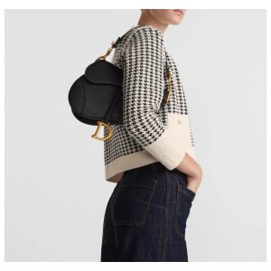 genuine (almost-new) Dior medium saddle bag with strap
