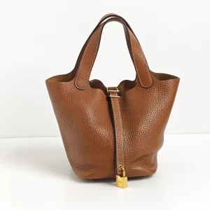 genuine pre-owned Hermès picotin 18 – gold