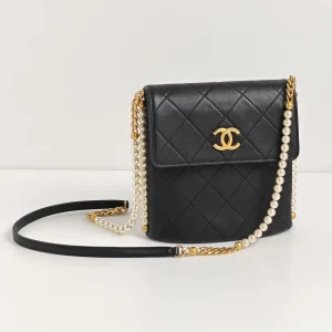 genuine (like-new) Chanel “about pearls” hobo flap