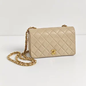 genuine pre-owned Chanel 1991-1992 vintage mini full flap